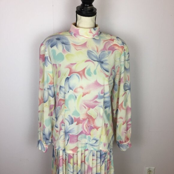 Vintage Miss Sophisticates Pendleton Skirt Blouse Set 10 Womens Pink Floral - Picture 4 of 16